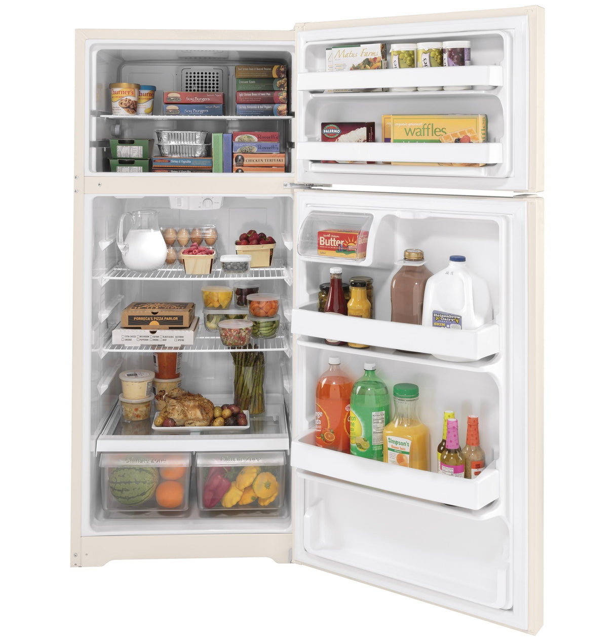 GE(R) ENERGY STAR(R) 16.6 Cu. Ft. Top-Freezer Refrigerator - (GTE17DTNRCC)