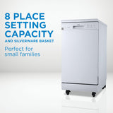 Danby 18" Wide Portable Dishwasher in White - (DDW1805EWP)