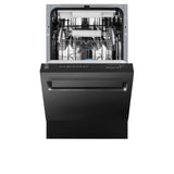 ZLINE 18" Tallac Series 3rd Rack Top Control Dishwasher with Traditional Handle, 51dBa [Color: Black Stainless Steel] - (DWVBS18)