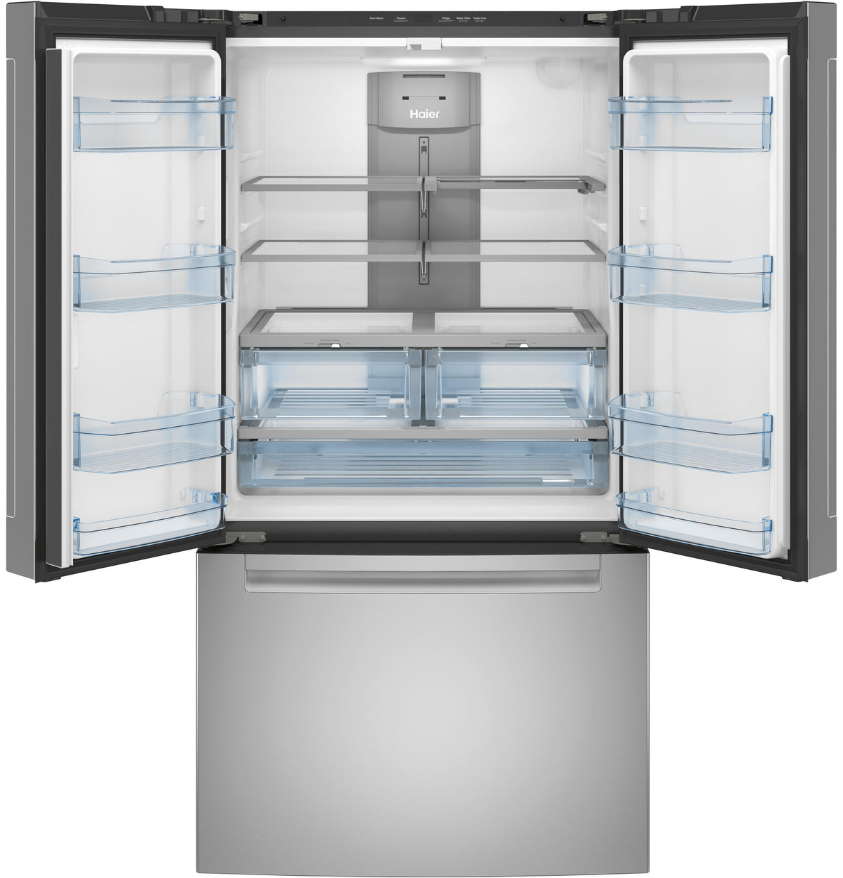 Haier ENERGY STAR(R) 27.0 Cu. Ft. Fingerprint Resistant French-Door Refrigerator - (QNE27JYMFS)