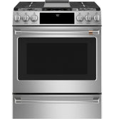 Caf(eback)(TM) 30" Smart Slide-In, Front-Control, Gas Range with Convection Oven - (CGS700P2MS1)