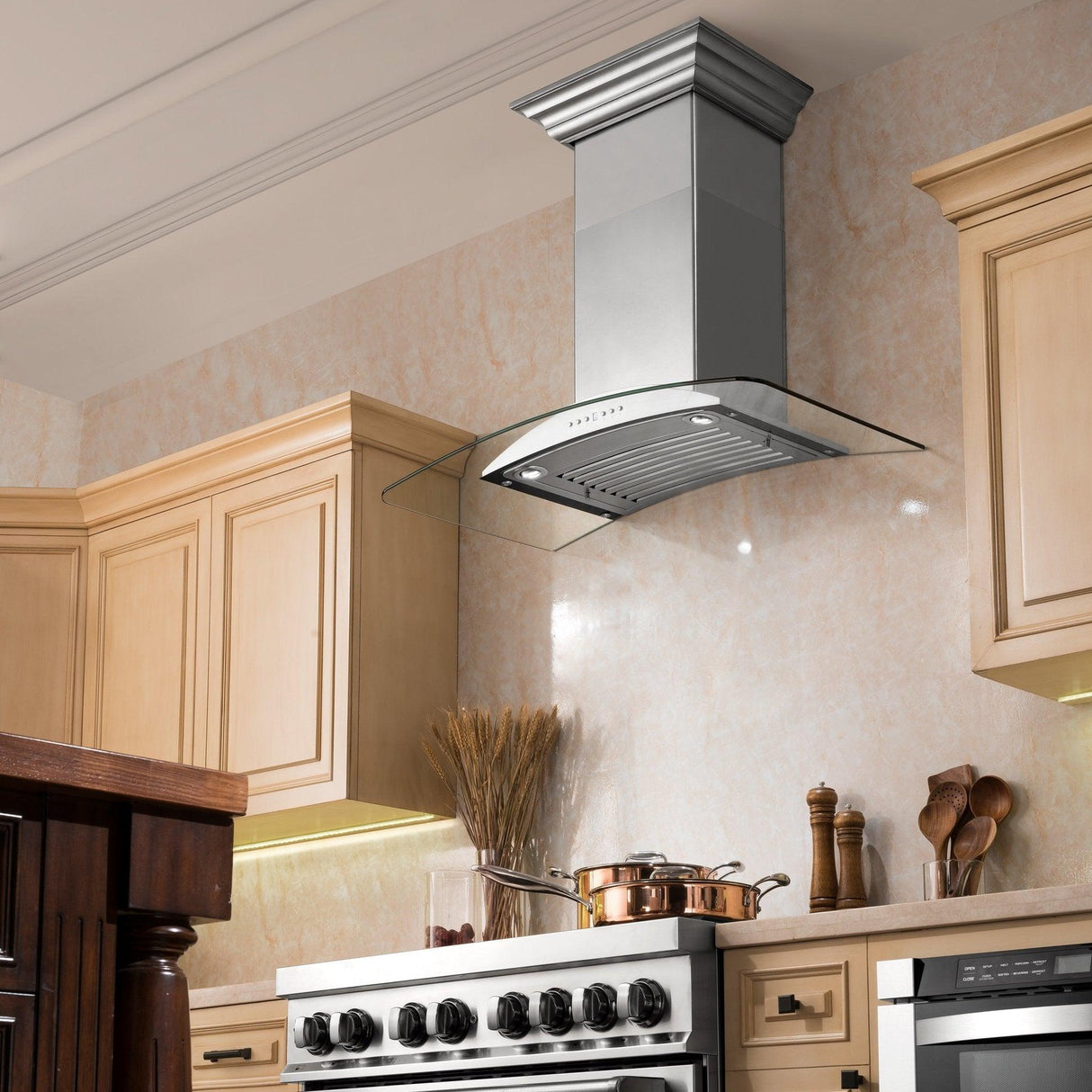 ZLINE Convertible Vent Wall Mount Range Hood in Stainless Steel & Glass (KN) - (KN30)