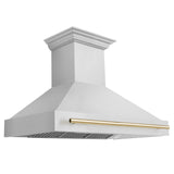 ZLINE 48 in. Autograph Edition Stainless Steel Range Hood with Stainless Steel Shell and Accented Handle (8654STZ-48) [Color: Gold] - (8654STZ48G)