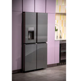 Caf(eback)(TM) ENERGY STAR(R) 27.4 Cu. Ft. Smart Quad-Door Refrigerator in Platinum Glass - (CQE28DM5NS5)