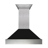 ZLINE Ducted DuraSnow Stainless Steel Range Hood with Black Matte Shell (8654BLM) - (8654BLM36)