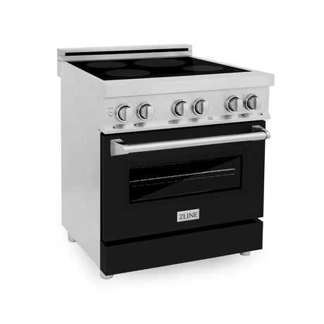 ZLINE 30" 4.0 cu. ft. Induction Range with a 4 Element Stove and Electric Oven in Stainless Steel (RAIND-30) [Color: Black Matte] - (RAINDBLM30)