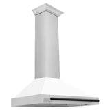 ZLINE 36 in. Autograph Edition Convertible Stainless Steel Range Hood with White Matte Shell (KB4STZ-WM36) [Color: Matte Black Accents] - (KB4STZWM36MB)