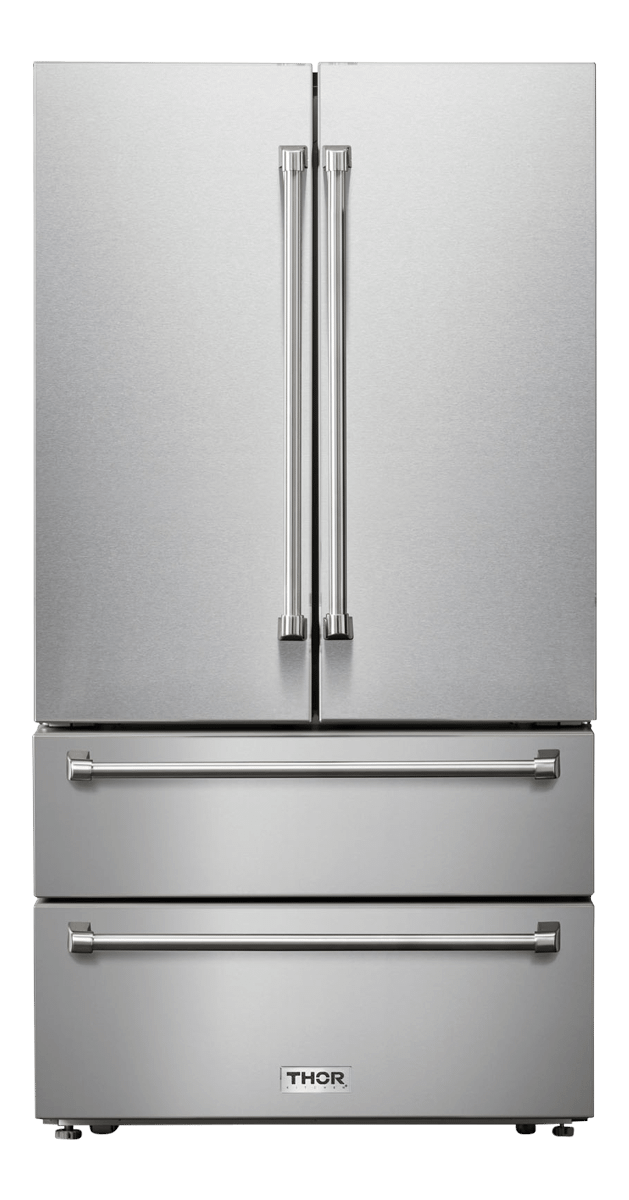 Thor Kitchen 36 Inch Professional French Door Refrigerator With Freezer Drawers - Model Trf3602 - (TRF3602)