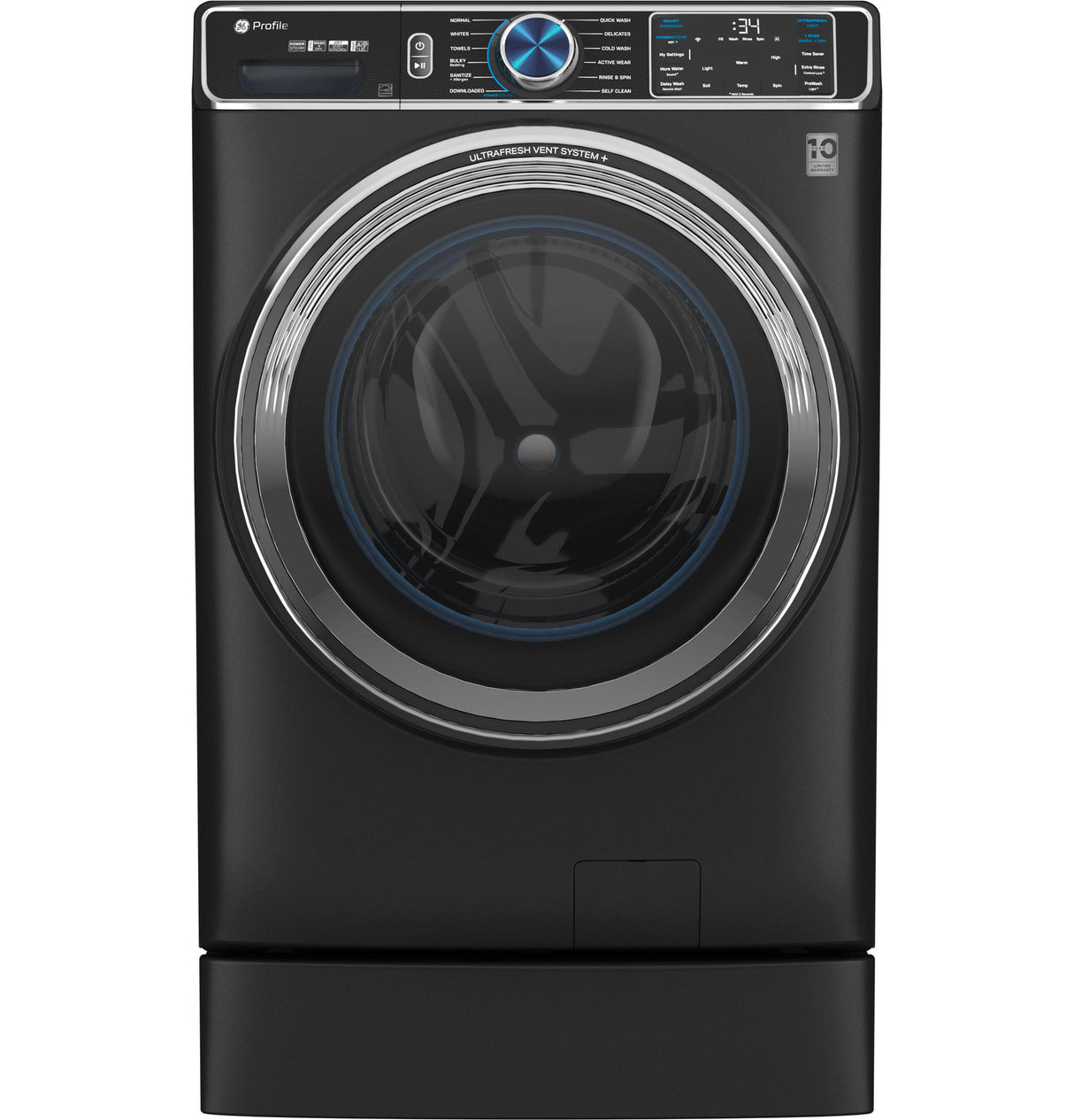 GE Profile(TM) 5.3 cu. ft. Capacity Smart Front Load ENERGY STAR(R) Steam Washer with Adaptive SmartDispense(TM) UltraFresh Vent System Plus(TM) with OdorBlock(TM) - (PFW950SPTDS)