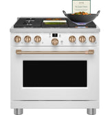 Caf(eback)(TM) 36" Smart All-Gas Commercial-Style Range with 6 Burners (Natural Gas) - (CGY366P4TW2)