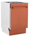 ZLINE 18" Tallac Series 3rd Rack Top Control Dishwasher with Traditional Handle, 51dBa [Color: Copper] - (DWVC18)