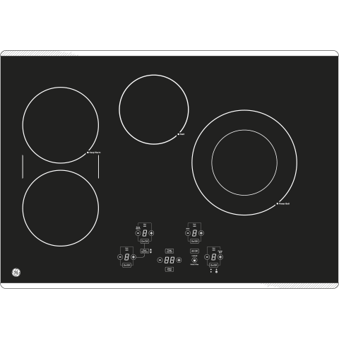 GE(R) 30" Built-In Touch Control Electric Cooktop - (JP5030SJSS)