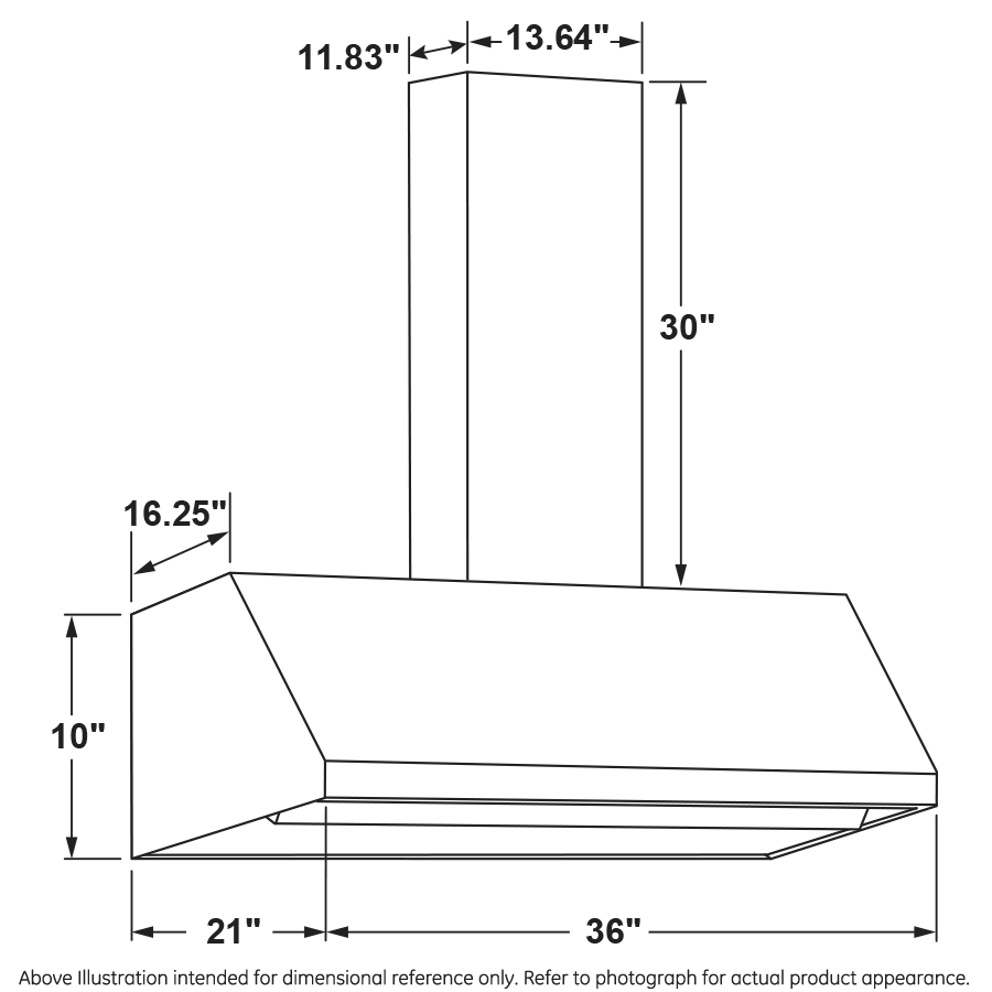 36" Designer Wall Mount Hood w/ Dimmable LED Lighting - (UVW8364SPSS)