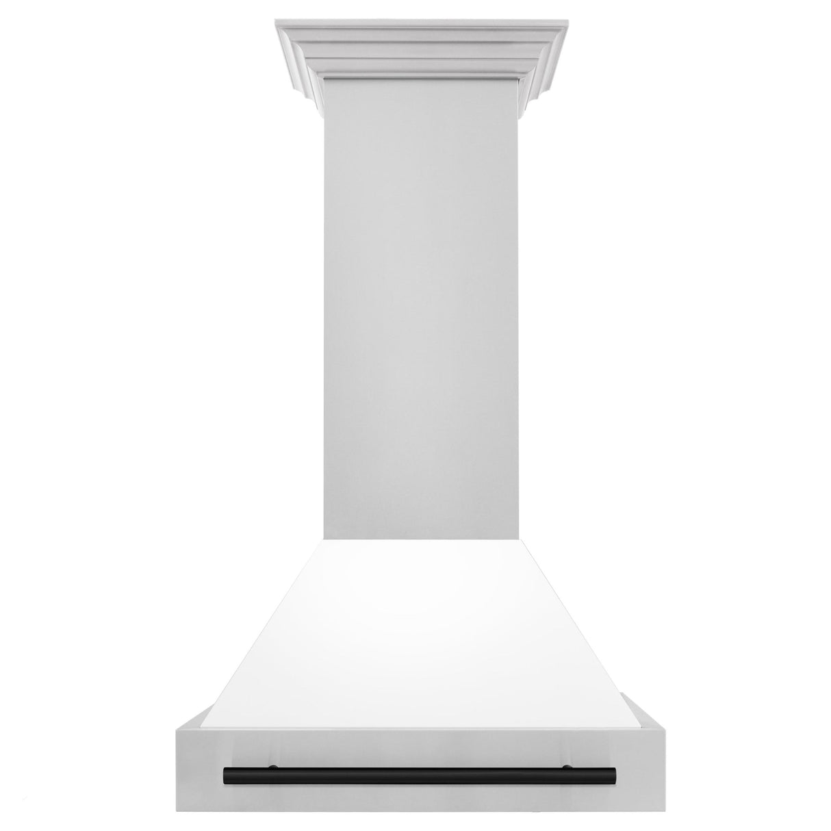 ZLINE 30 in. Autograph Edition Stainless Steel Range Hood with White Matte Shell and Accents (8654STZ-WM30) [Color: Matte Black] - (8654STZWM30MB)