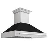 ZLINE 48 in. DuraSnow Stainless Steel Range Hood with Colored Shell Options (8654SNX-48) [Color: Black Matte] - (8654SNXBLM48)