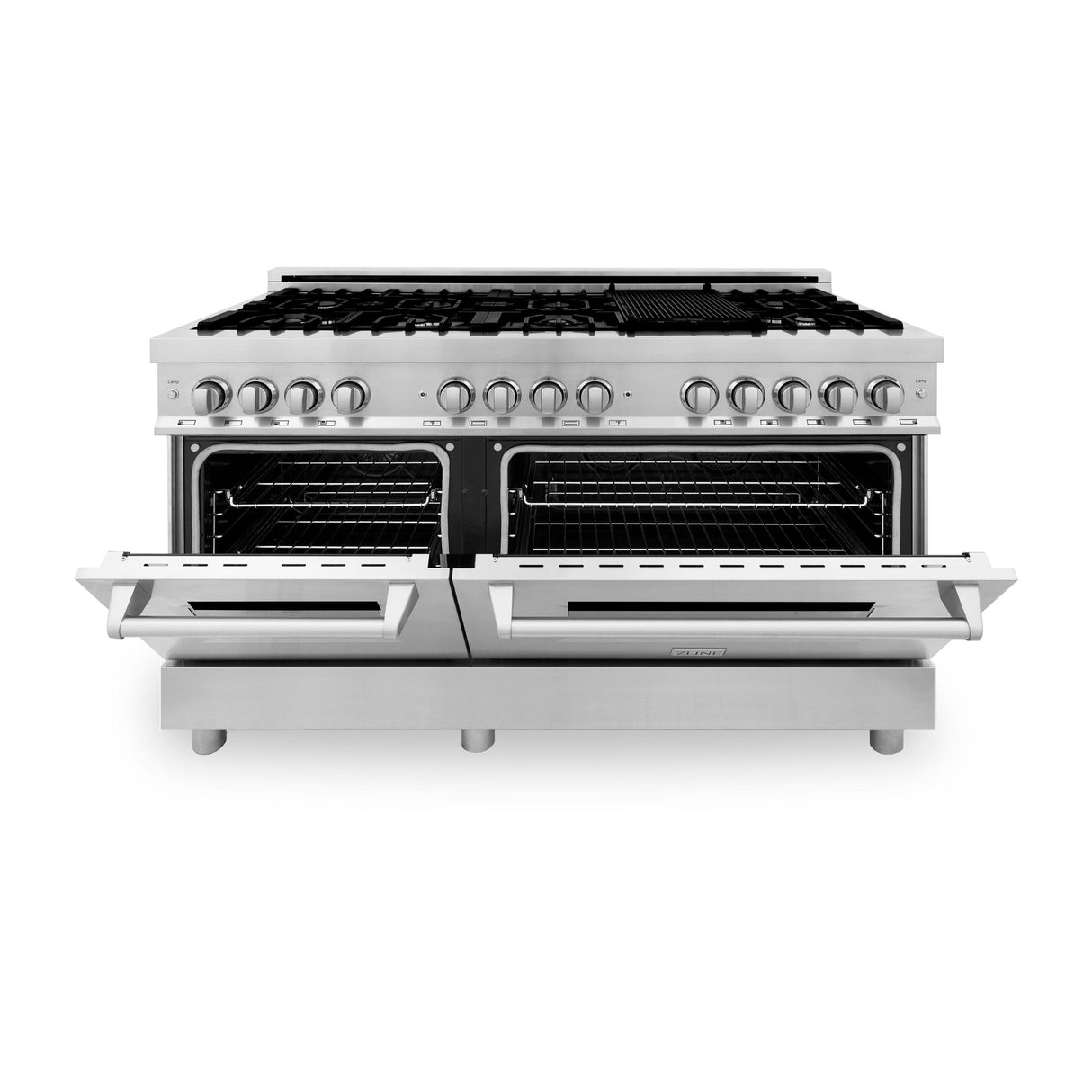 ZLINE 60 in. 7.4 cu. ft. Dual Fuel Range with Gas Stove and Electric Oven in Stainless Steel with Color Options (RA60) [Color: Stainless Steel] - (RA60)