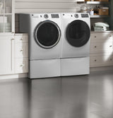 GE(R) ENERGY STAR(R) 7.8 cu. ft. Capacity Smart Front Load Electric Dryer with Steam and Sanitize Cycle - (GFD65ESSNWW)