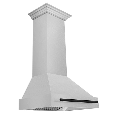 30 in. ZLINE Autograph Edition DuraSnow Stainless Steel Range Hood with DuraSnow Stainless Steel Shell and Handle (8654SNZ-30) [Color: Matte Black] - (8654SNZ30MB)