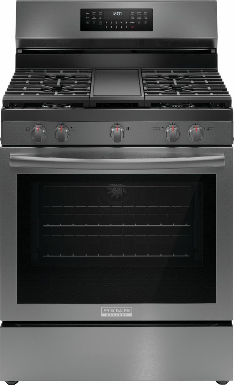 Frigidaire Gallery 30" Rear Control Gas Range with Total Convection - (GCRG3060BD)