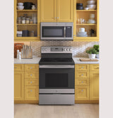 GE(R) 30" Free-Standing Electric Convection Range with No Preheat Air Fry - (JB735SPSS)