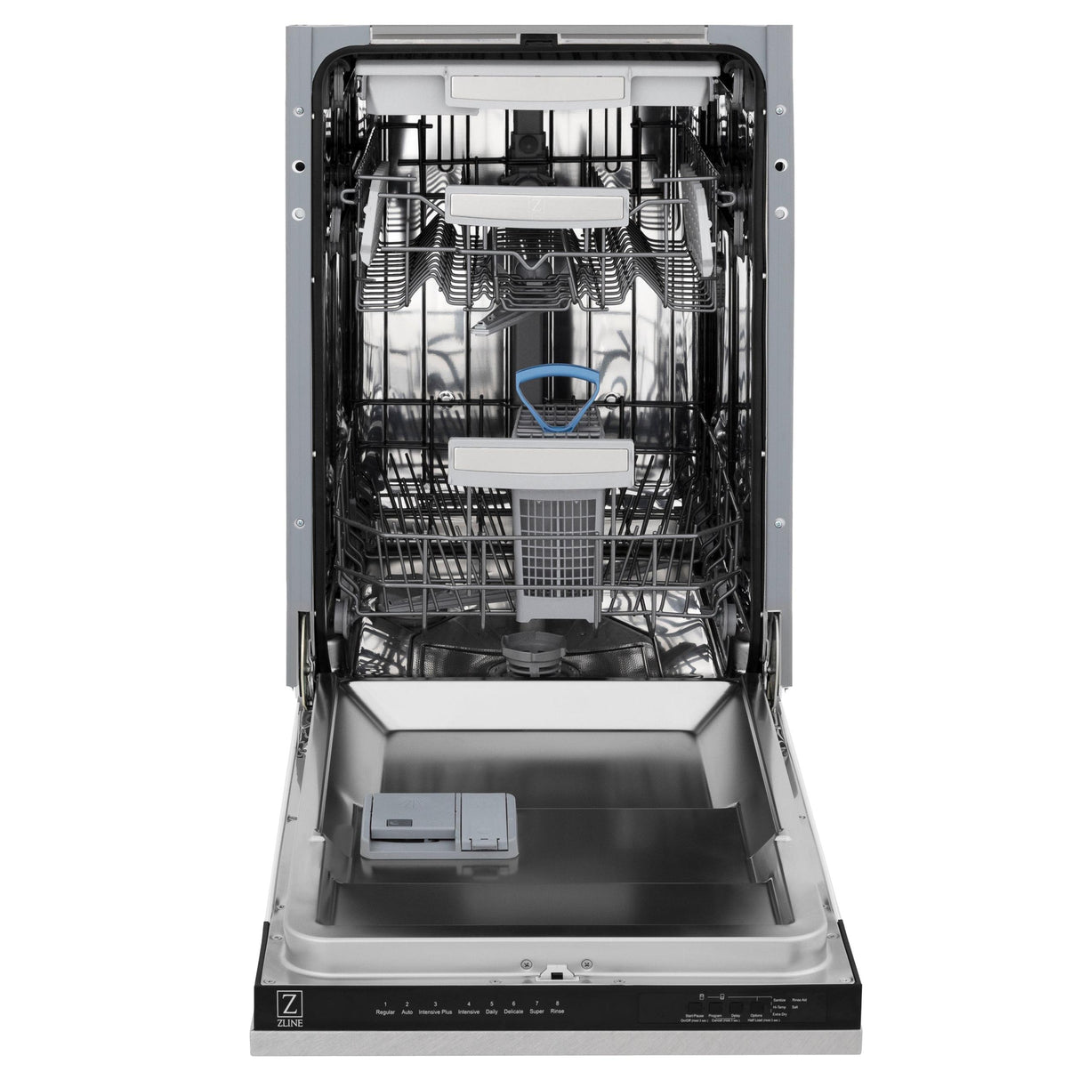 ZLINE 18" Tallac Series 3rd Rack Top Control Dishwasher with Traditional Handle, 51dBa [Color: DuraSnow Stainless Steel] - (DWVSN18)