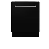 ZLINE 24" Tallac Series 3rd Rack Dishwasher with Traditional Handle, 51dBa (DWV-24) [Color: Black Matte] - (DWVBLM24)