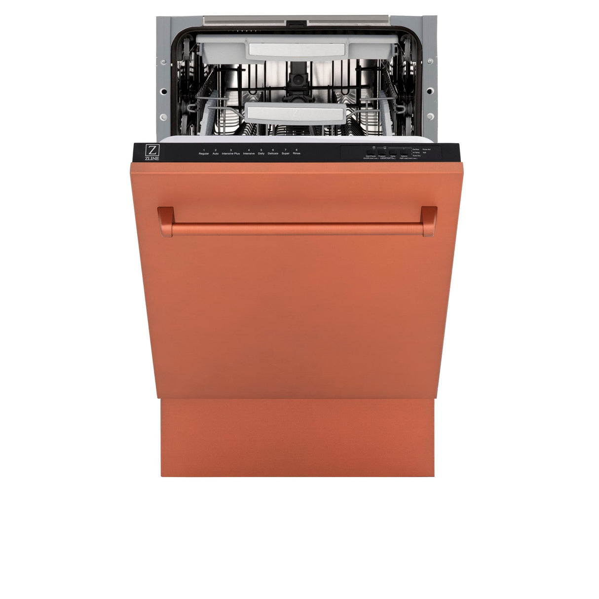 ZLINE 18" Tallac Series 3rd Rack Top Control Dishwasher with Traditional Handle, 51dBa [Color: Copper] - (DWVC18)