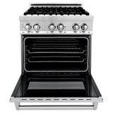 ZLINE 30" 4.0 cu. ft. Electric Oven and Gas Cooktop Dual Fuel Range with Griddle in Stainless Steel (RA-GR-30) - (RAGR30)