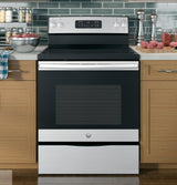 GE(R) 30" Free-Standing Electric Range - (JB645RKSS)