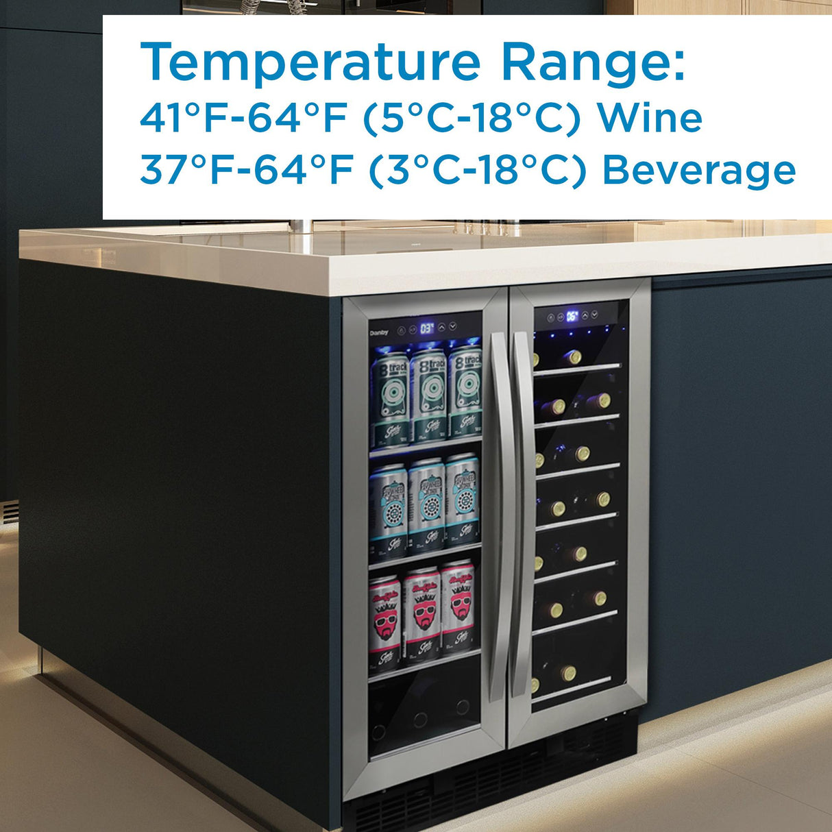 Danby 5.2 cu. ft. Built-in Beverage Center in Stainless Steel - (DBC052A1BSS)