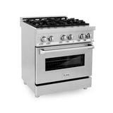 ZLINE 30 in. Dual Fuel Range with Gas Stove and Electric Oven in Stainless Steel (RA30) [Color: DuraSnow Stainless Steel] - (RASN30)