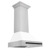 ZLINE 30 in. Autograph Edition Stainless Steel Range Hood with White Matte Shell and Accents (8654STZ-WM30) [Color: Matte Black] - (8654STZWM30MB)