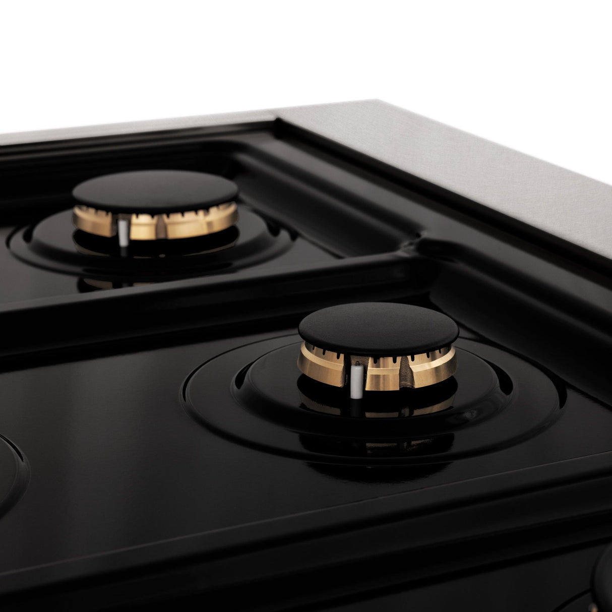 ZLINE Autograph Edition 36" Porcelain Rangetop with 6 Gas Burners in Fingerprint Resistant Stainless Steel and Polished Gold Accents (RTSZ-36-G) - (RTSZ36G)