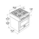 30" ALL GAS PRO RANGE - (F6PGR304S2)