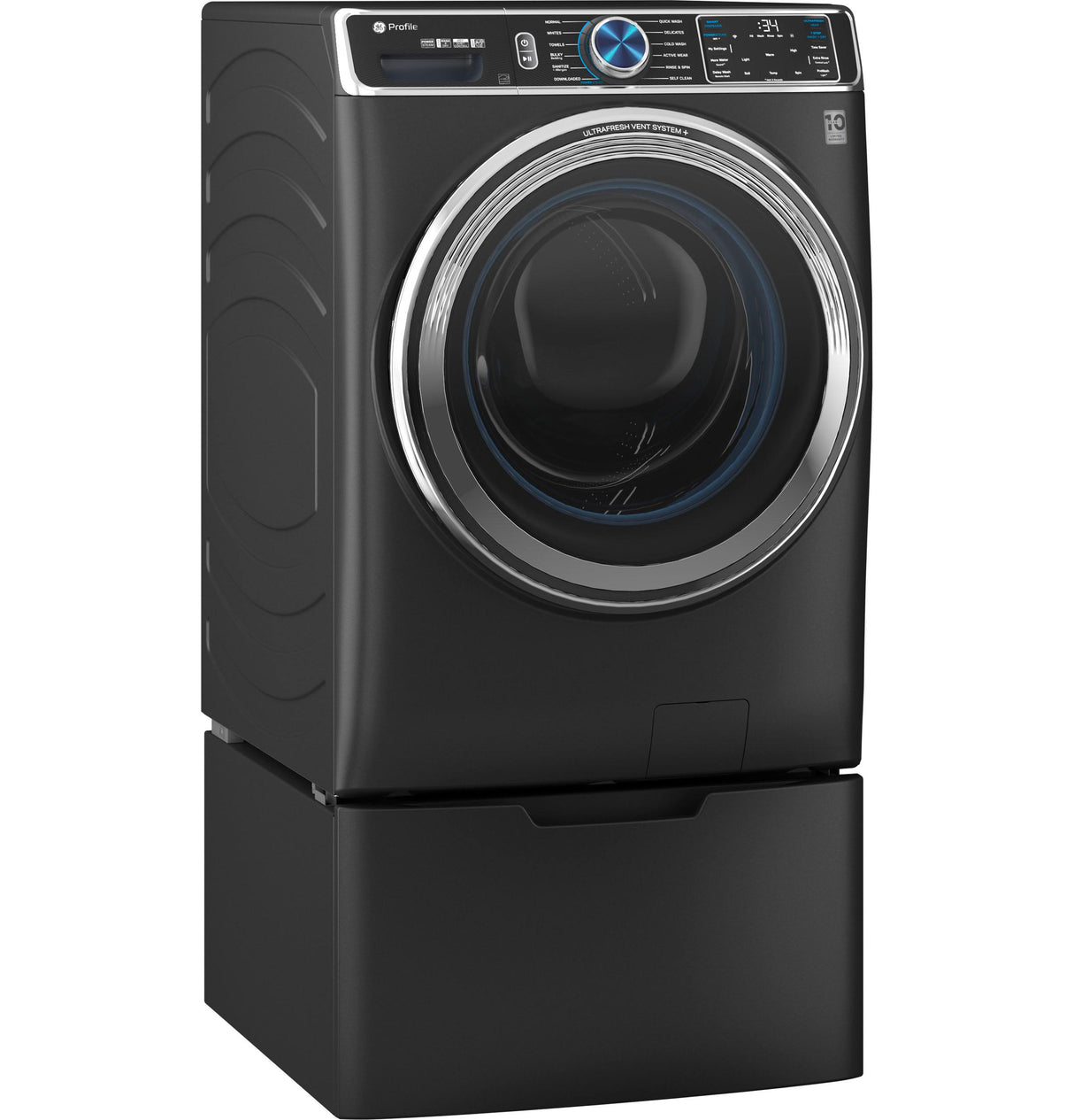 GE Profile(TM) 5.3 cu. ft. Capacity Smart Front Load ENERGY STAR(R) Steam Washer with Adaptive SmartDispense(TM) UltraFresh Vent System Plus(TM) with OdorBlock(TM) - (PFW950SPTDS)