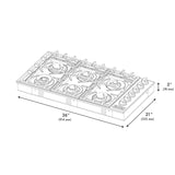 ZLINE Dropin Cooktop in Stainless Steel (Gas) (RC36) [Color: ZLINE Dropin Cooktop in Stainless Steel (Gas) (RC36)] - (RC36)