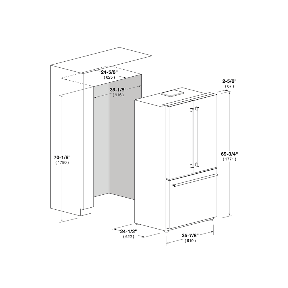 36" FRENCH DOOR FRIDGE - (F6FBM36S2)