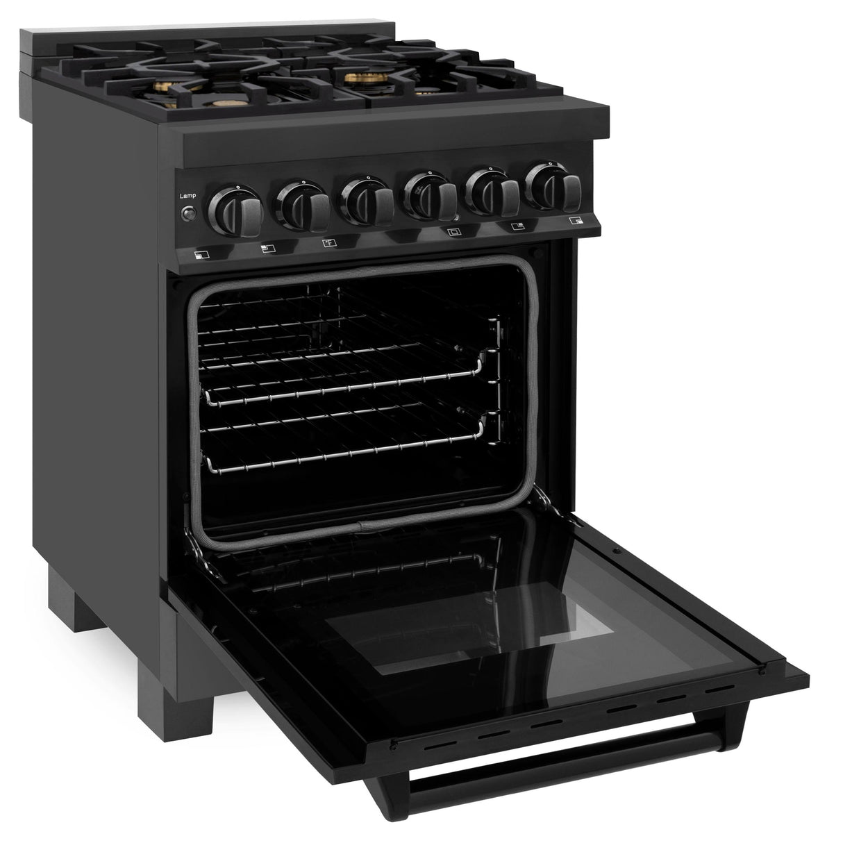 ZLINE 24 in. Professional Dual Fuel Range in Black Stainless Steel (RAB-BR-24) - (RABBR24)