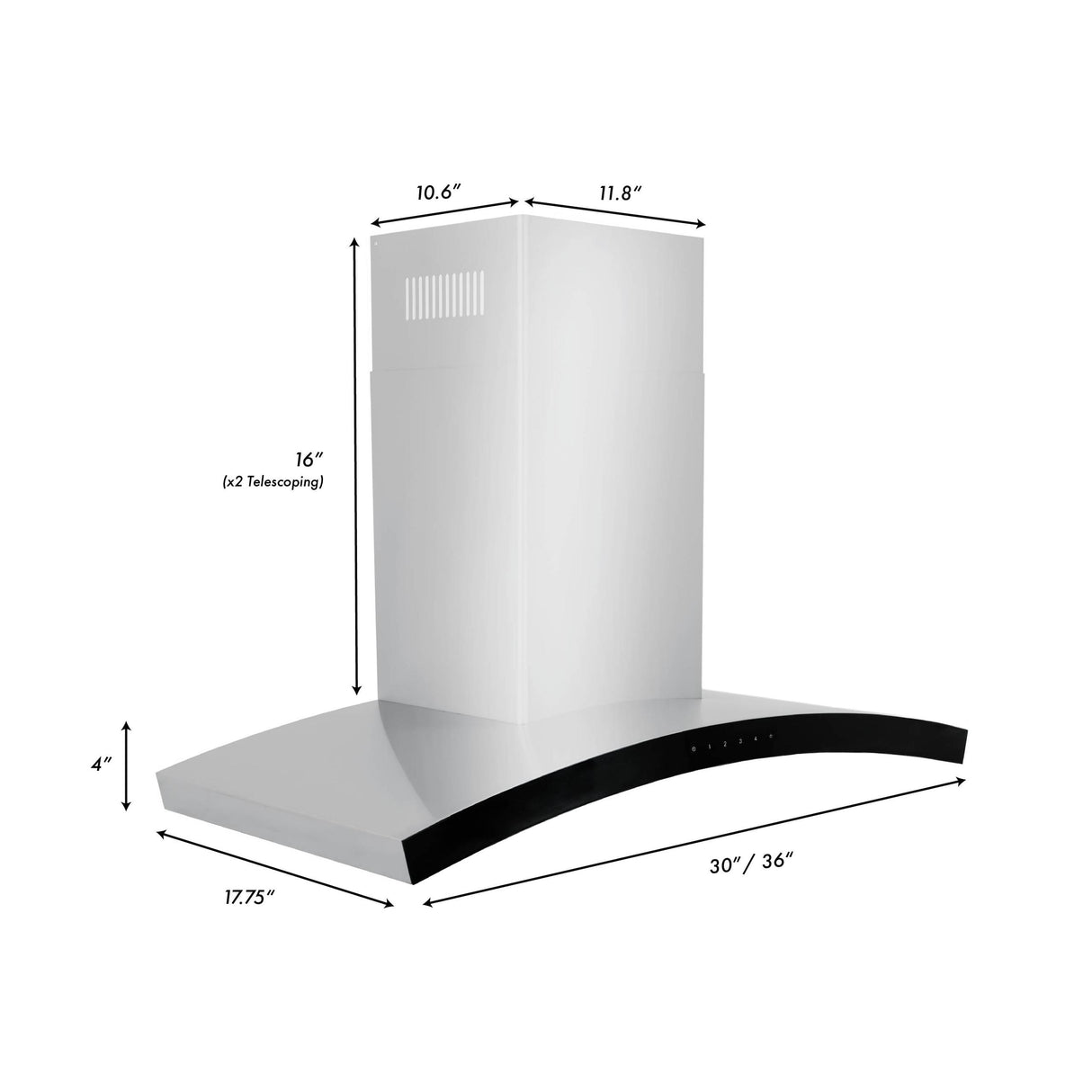 ZLINE Wall Mount Range Hood in Stainless Steel (KN6) - (KN636)