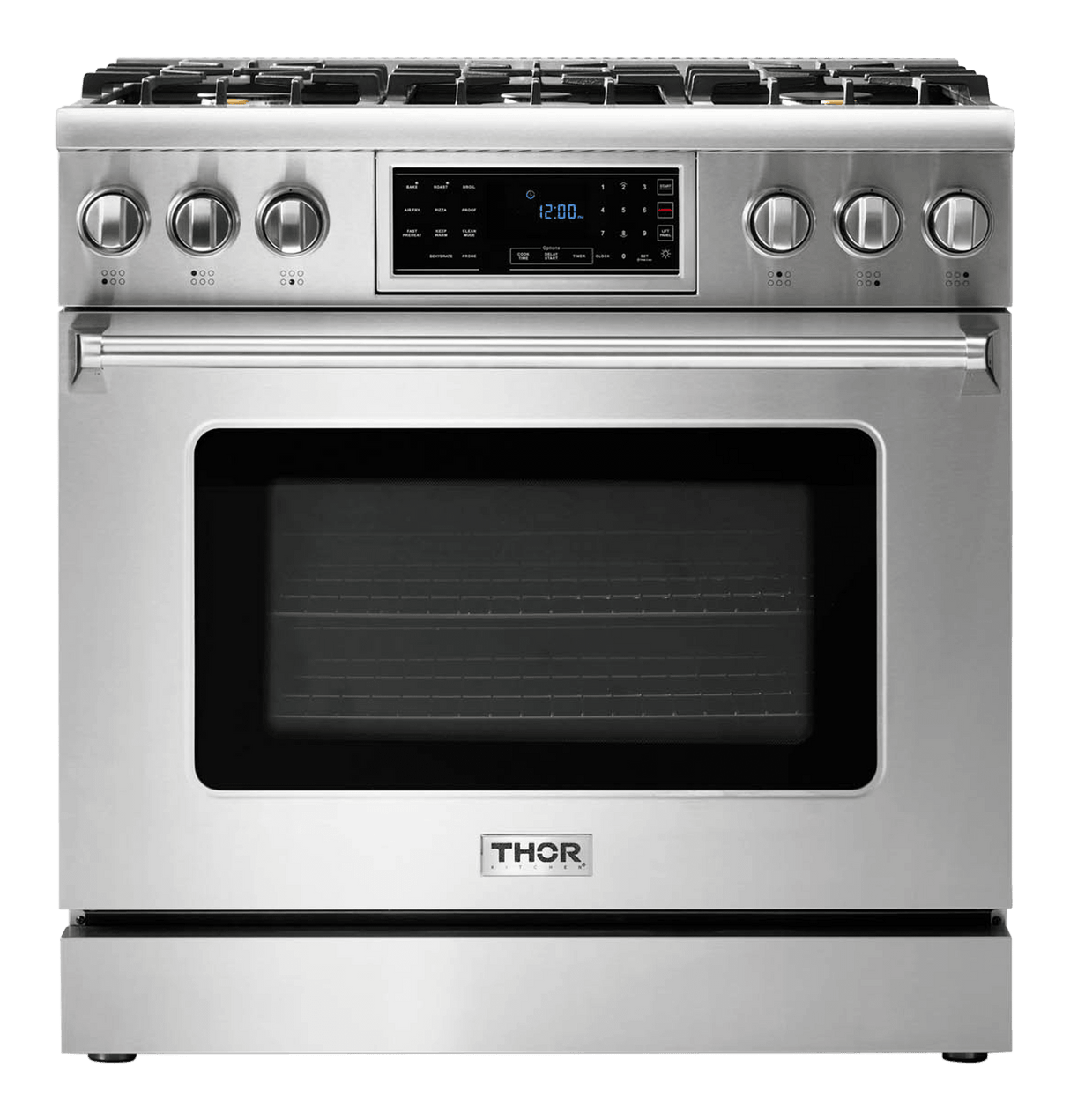 Thor Kitchen 36-inch Tilt Panel Gas Range - Professional - Model Trg3601 - (TRG3601)