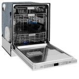 ZLINE 24" Monument Series 3rd Rack Top Touch Control Dishwasher with Stainless Steel Tub, 45dBa (DWMT-24) [Color: White Matte] - (DWMTWM24)