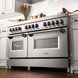 ZLINE 60 in. 7.4 cu. ft. Dual Fuel Range with Gas Stove and Electric Oven in Stainless Steel with Color Options (RA60) [Color: Stainless Steel] - (RA60)