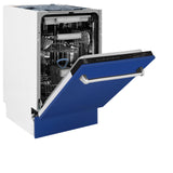 ZLINE 18" Tallac Series 3rd Rack Top Control Dishwasher with Traditional Handle, 51dBa [Color: Blue Matte] - (DWVBM18)