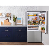 GE(R) ENERGY STAR(R) 17.7 Cu. Ft. Counter-Depth Bottom-Freezer Refrigerator - (GBE17HYRFS)