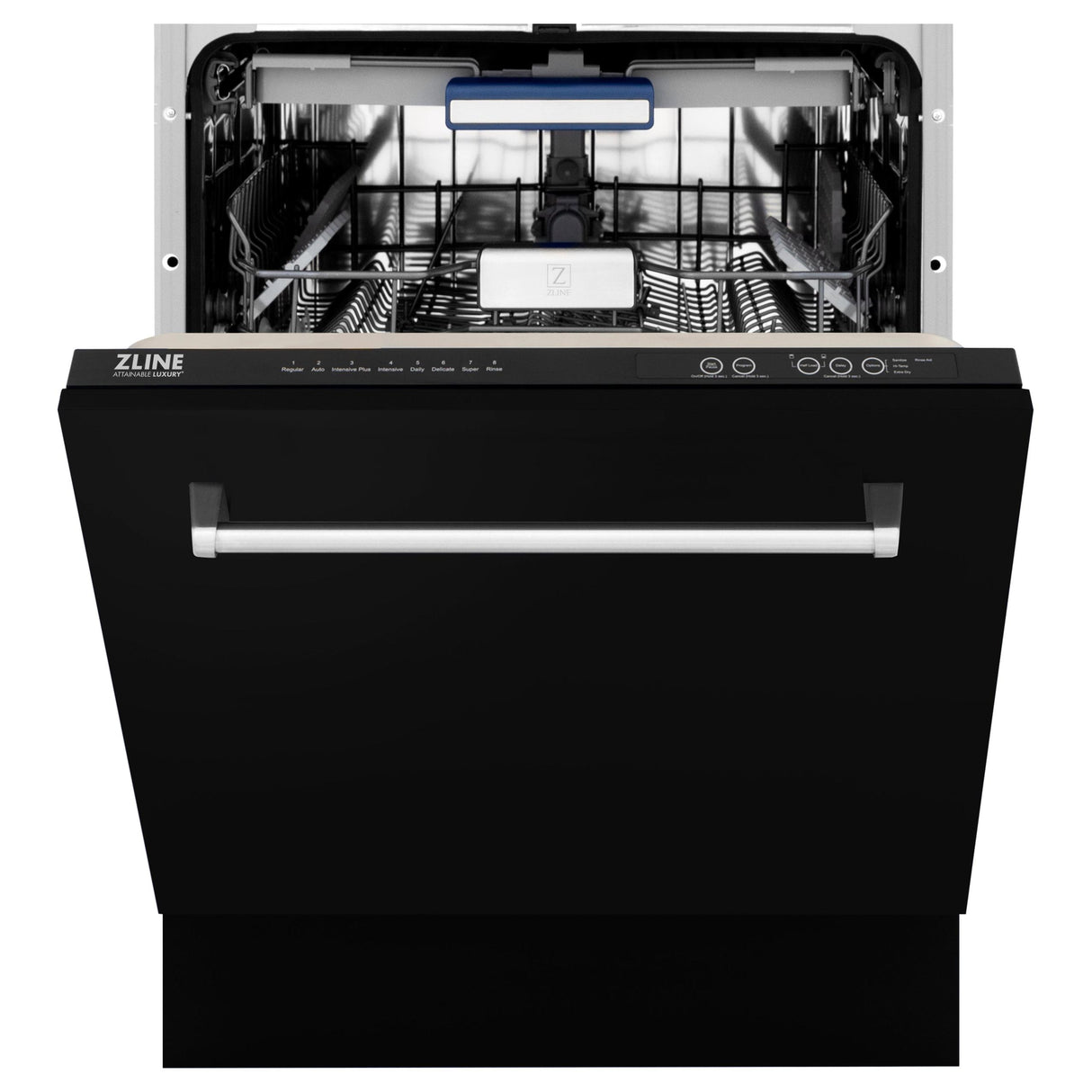 ZLINE 24" Tallac Series 3rd Rack Dishwasher with Traditional Handle, 51dBa (DWV-24) [Color: Black Matte] - (DWVBLM24)