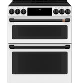 Caf(eback)(TM) 30" Smart Slide-In, Front-Control, Induction and Convection Double-Oven Range - (CHS950P4MW2)