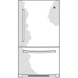 GE(R) ENERGY STAR(R) 24.8 Cu. Ft. Bottom-Freezer Drawer Refrigerator - (GDE25EYKFS)