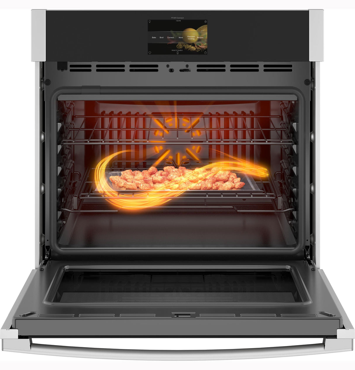 GE Profile(TM) 30" Smart Built-In Convection Single Wall Oven with No Preheat Air Fry and Precision Cooking - (PTS7000SNSS)