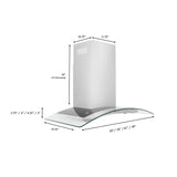 ZLINE Convertible Vent Wall Mount Range Hood in Stainless Steel & Glass (KN4) - (KN430)