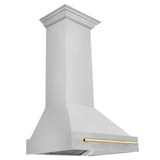 ZLINE 30 in. Autograph Edition Stainless Steel Range Hood with Stainless Steel Shell and Handle (8654STZ-30) [Color: Champagne Bronze] - (8654STZ30CB)